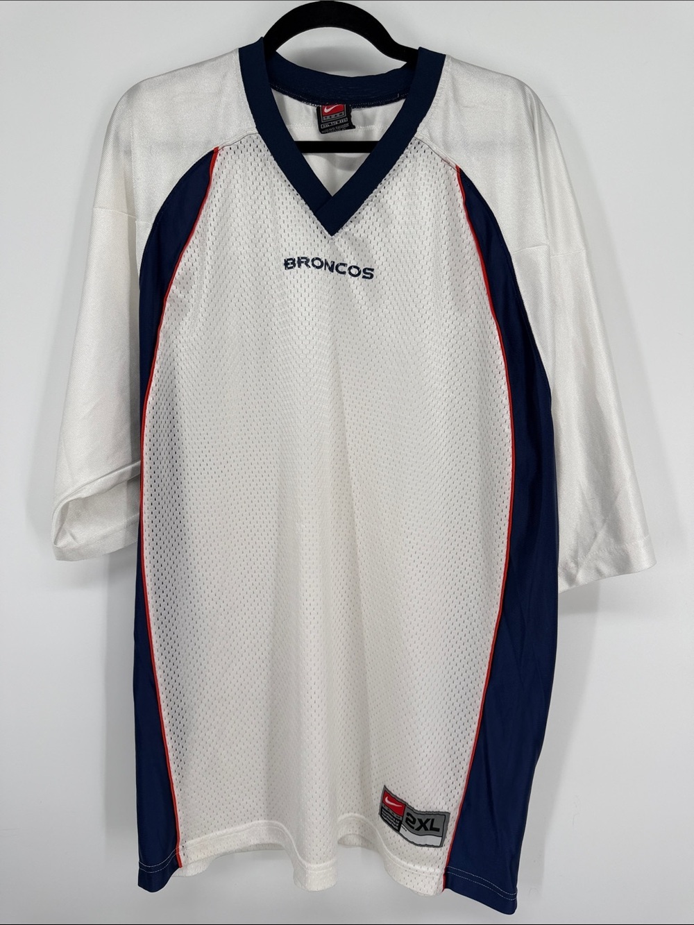 Denver Broncos Jersey Nike Team Apparel Men’s Size XXL White Blue Orange NFL